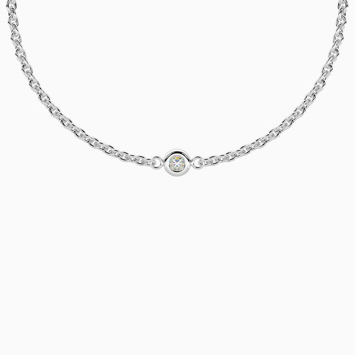 Bracciale infinity con diamante lab-grown