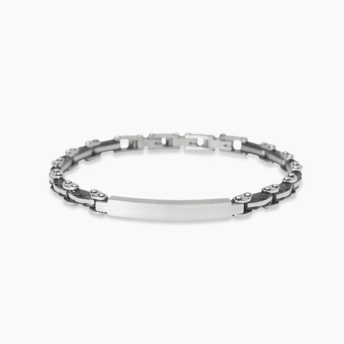 Bracciale con piastra e inserti in gunmetal