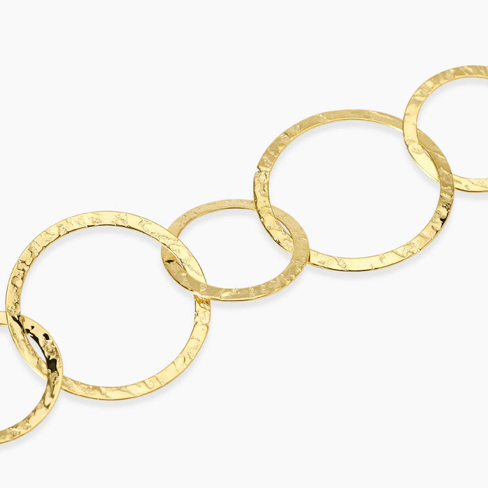 Bracciale con maglie dorate rotonde