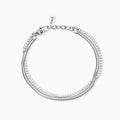 Bracciale con catena snake e tennis di cristalli