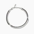 Bracciale con catena snake e tennis di cristalli