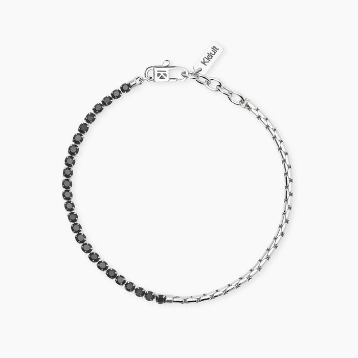 Bracciale con catena veneta e cristalli