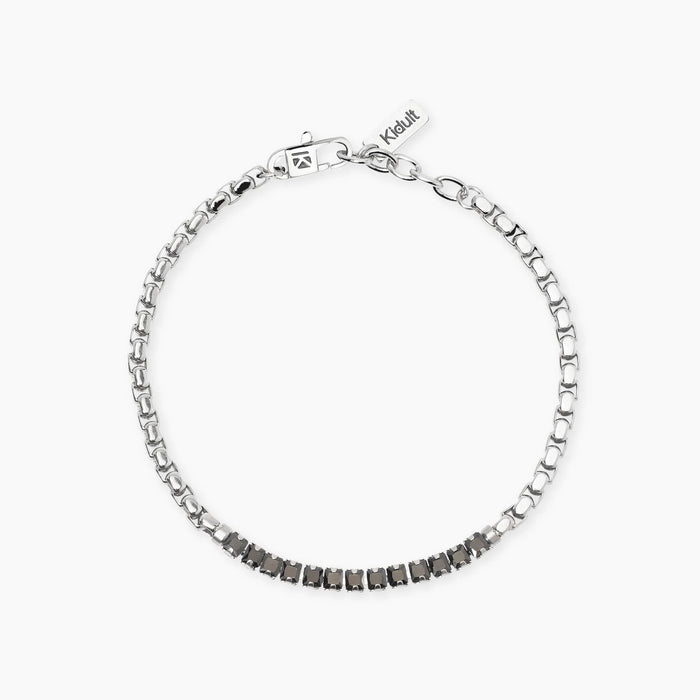 Bracciale con catena veneta e cristalli