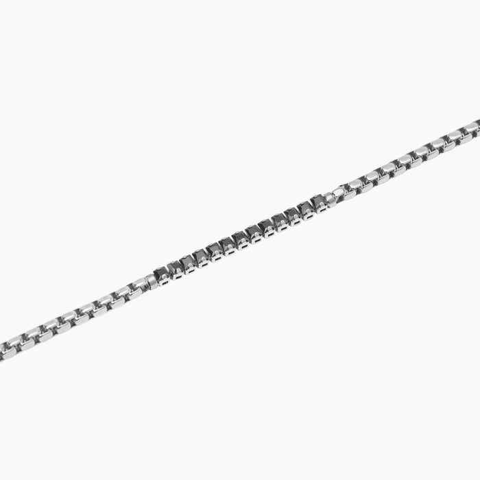 Bracciale con catena veneta e cristalli