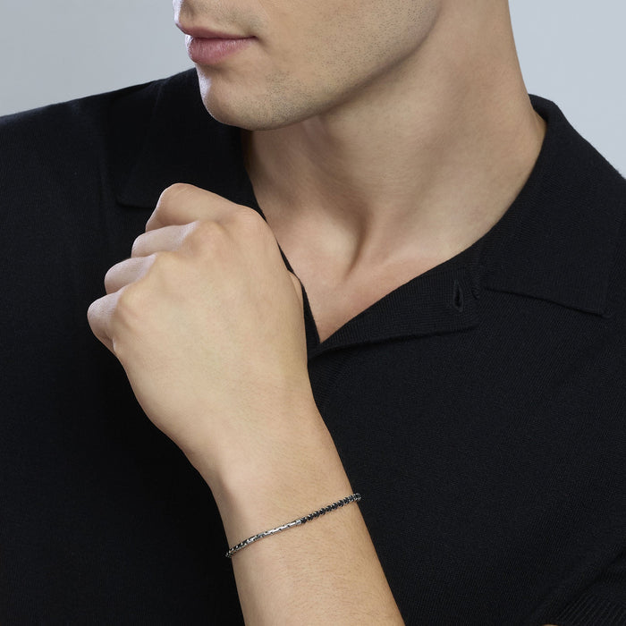 Bracciale con catena veneta e cristalli