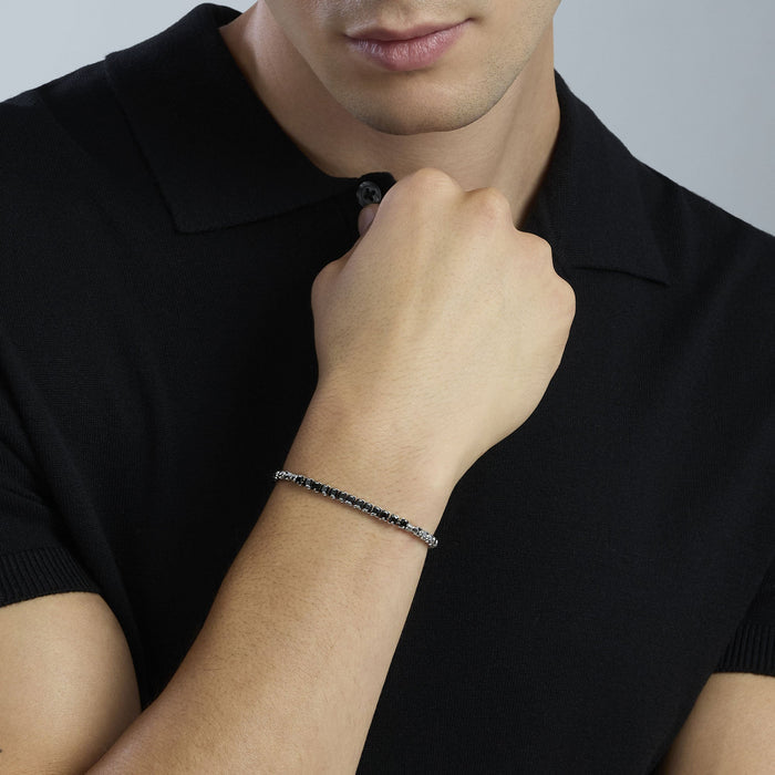 Bracciale con catena veneta e cristalli