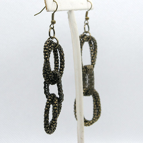 Brass Chain Dangle Earrings