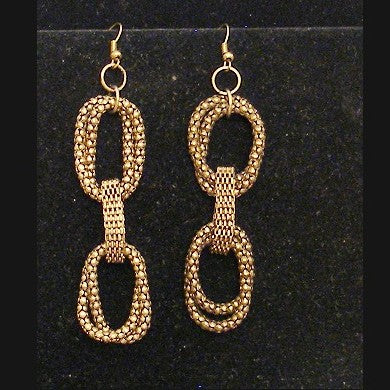 Brass Chain Dangle Earrings
