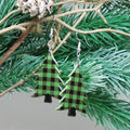 Buffalo Plaid Christmas Tree Earrings