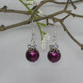 Burgundy Pearl Ornament Earrings