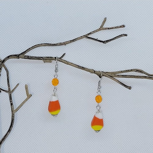 Candy Corn Dangle Earrings
