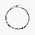 Bracciale in acciaio con catena cardano