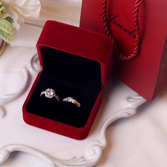 A radiant duo designed to symbolize love and commitment Celestial Promise Ring capture the sparkle of timeless romance. The brilliant center stone surrounded by delicate crystal accents creates a graceful design that feels both elegant and meaningful.