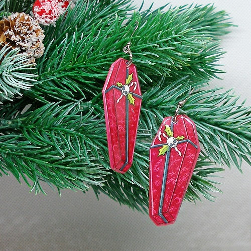 Christmas Casket Earrings