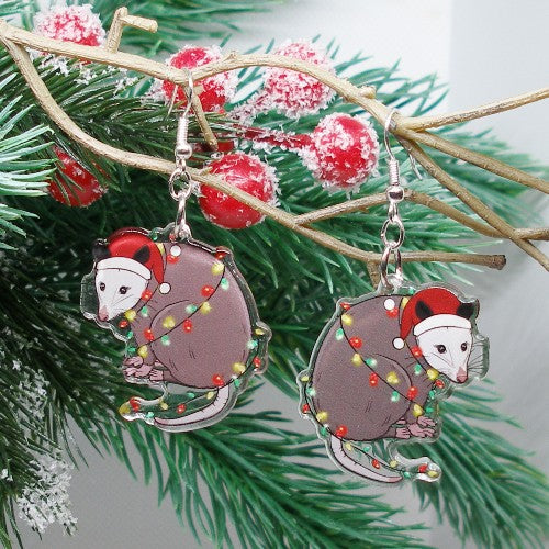 Christmas Possum Earrings