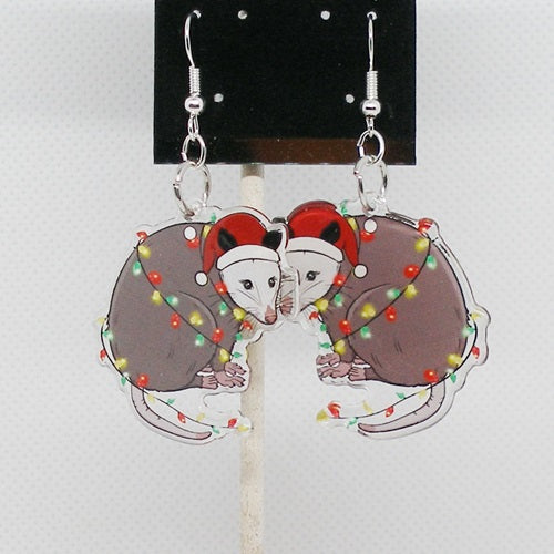 Christmas Possum Earrings