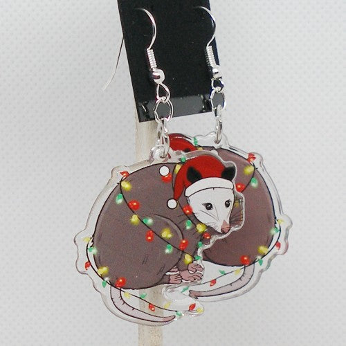 Christmas Possum Earrings