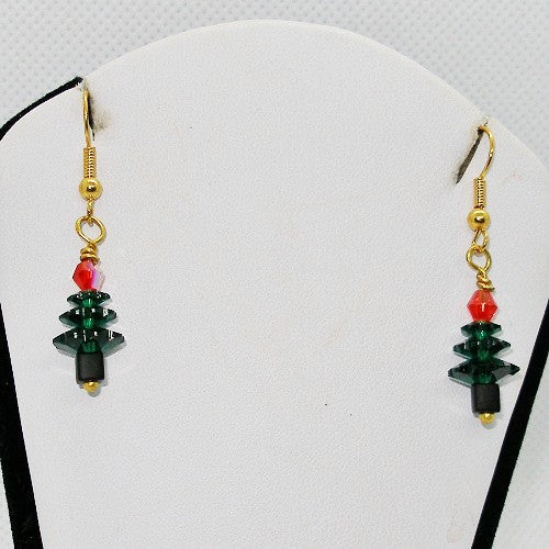 Christmas Tree Drop Earrings