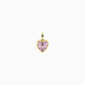 Ciondolo con zircone rosa taglio cuore