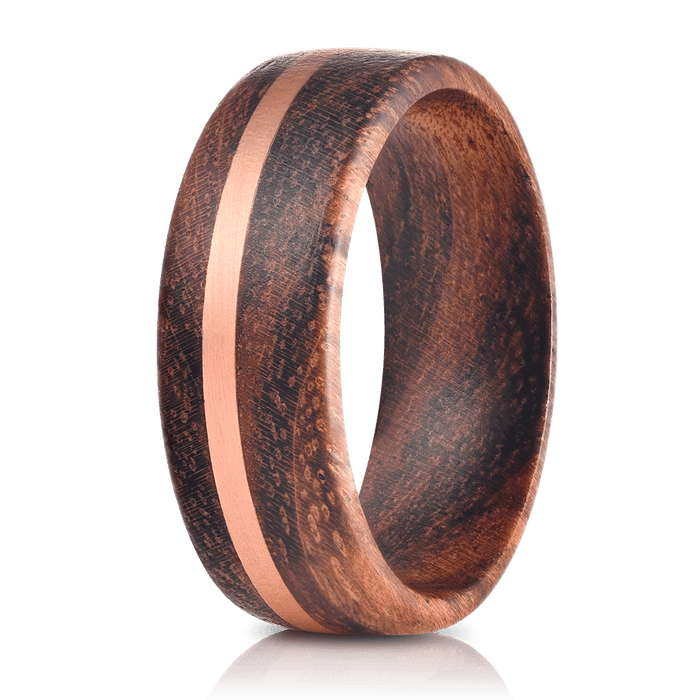 "Circe" Koa X Copper Ring-Rings By Lux
