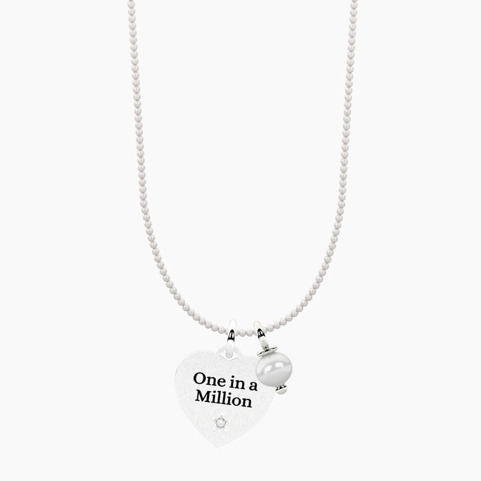 Collana componibile SEÑORITA con perle conchiglia e ciondolo ONE IN A MILLION