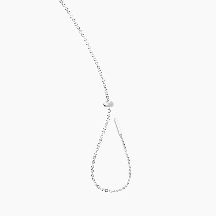 Collana componibile in acciaio con catena diamantata