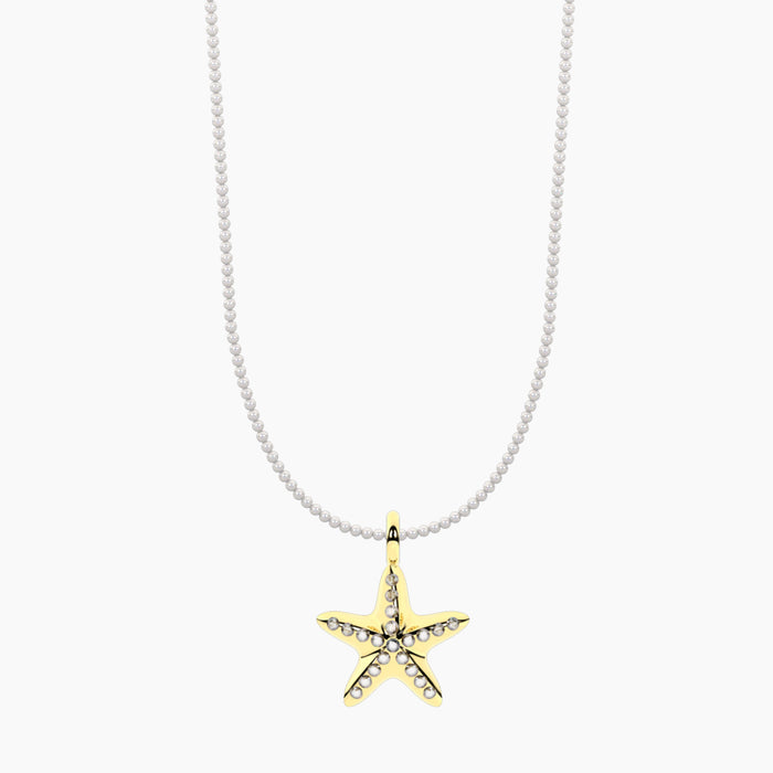Collana SEÑORITA con perle conchiglia e ciondolo STARFISH