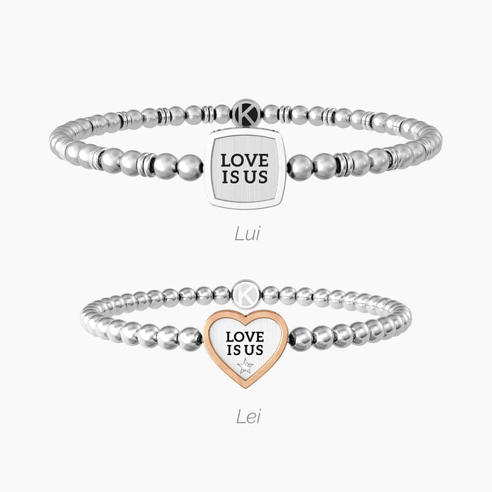 Bracciali di coppia per lui e lei con frase