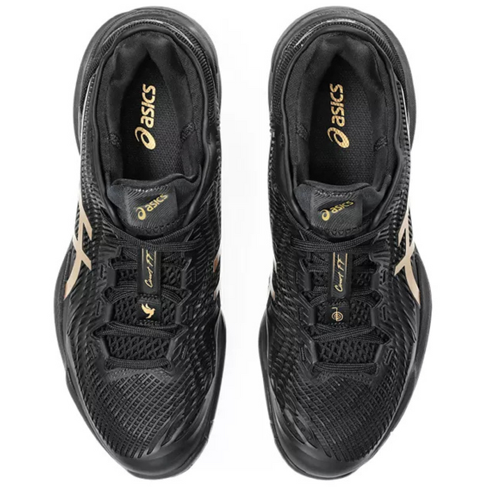 Asics Court FF 3 Novak Night Energy Hard Court Mens Tennis Shoes - Black/Prism Gold