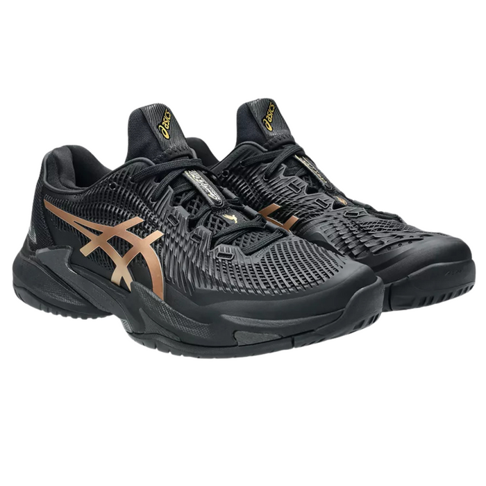 Asics Court FF 3 Novak Night Energy Hard Court Mens Tennis Shoes - Black/Prism Gold