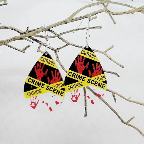 Crime Scene Dangle Earrings