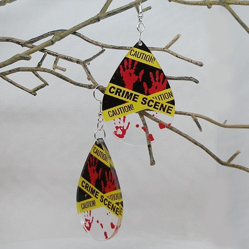 Crime Scene Dangle Earrings