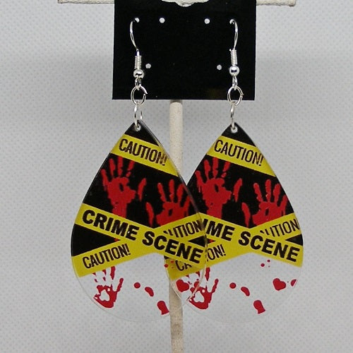 Crime Scene Dangle Earrings