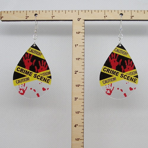 Crime Scene Dangle Earrings