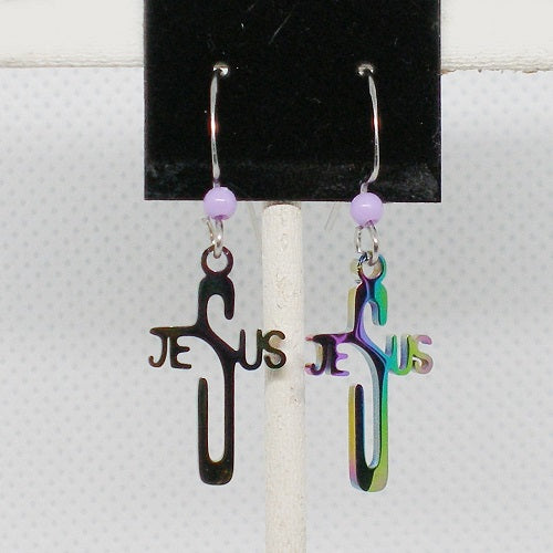Cross Dangle Earrings
