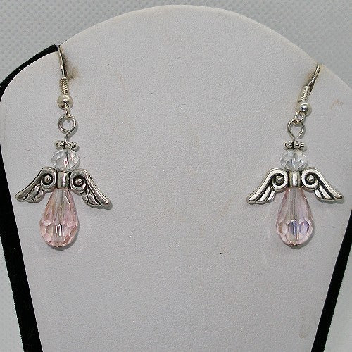 Crystal Angel Dangle Earrings