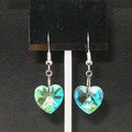 Crystal Hearts Dangle Earrings