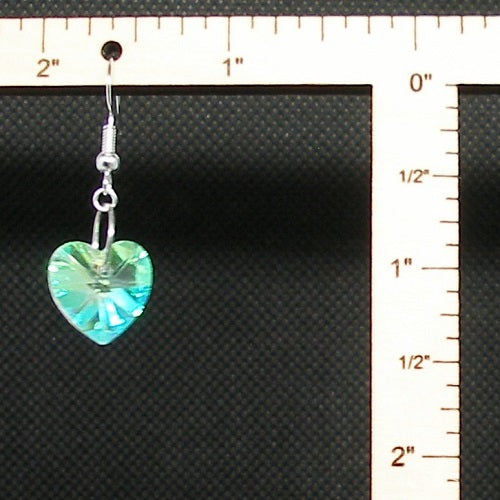Crystal Hearts Dangle Earrings