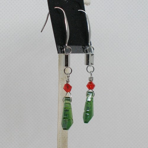 Crystal Holiday Tree Earrings