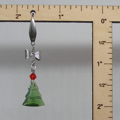Crystal Holiday Tree Earrings