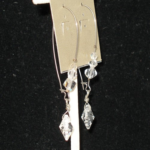 Crystal Snowflake Drop Earrings