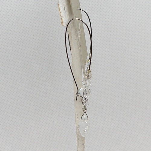 Crystal Snowflake Drop Earrings