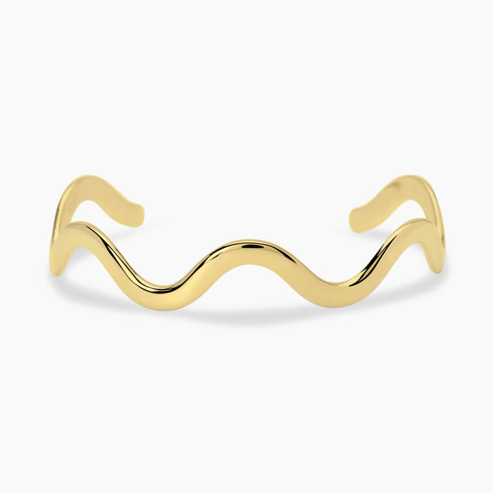 Bracciale schiava ondulato in dorato