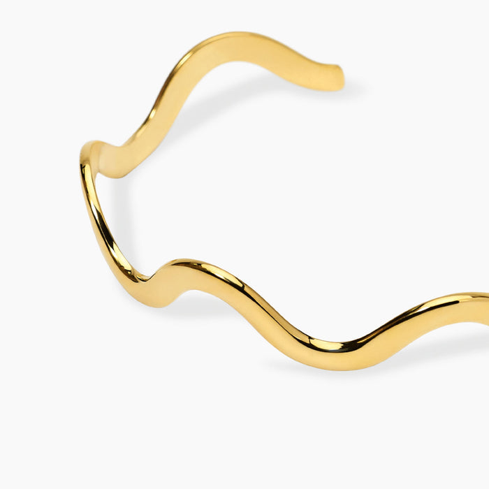 Bracciale schiava ondulato in dorato