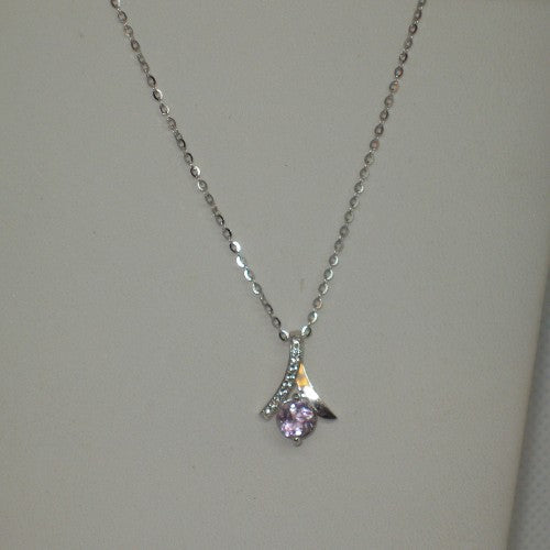 Dainty Amethyst Pendant Necklace