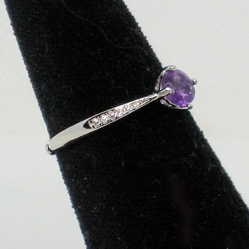 Dainty Amethyst Solitaire