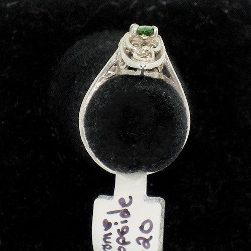 Dainty Chrome Diopside Ring