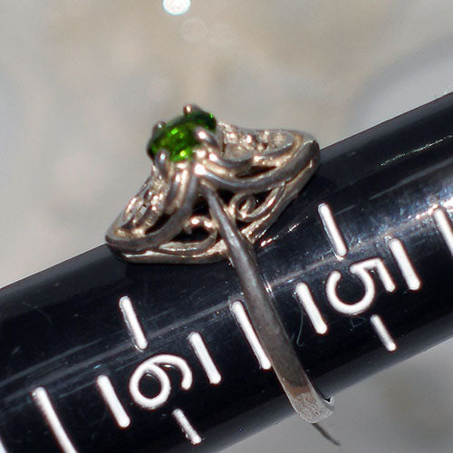 Dainty Chrome Diopside Ring
