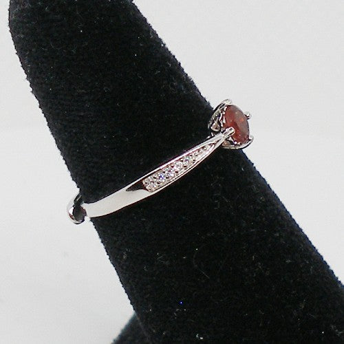 Dainty Garnet Ring