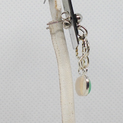 Dainty Green Agate Dangles